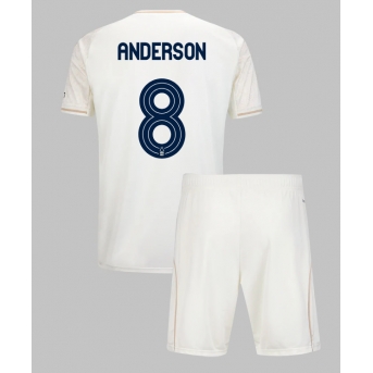 Billige Fotballdrakt Nottingham Forest Elliot Anderson #8 Replika Bortedraktsett Barn 2025-26 Kortermet (med bukser)